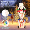 Lucktree 5.6 FT Lighted Christmas Stacked Snowmen Decoration