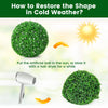 Lucktree 2 PCS 19.5 Inch Artificial Plant Topiary Ball, Round Holly Faux Boxwood Balls