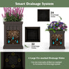 Lucktree 19" Large & 13” Small Flower Pots with Drainage Holes & Nesting Design