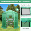 Lucktree 7 x 6 x 7.5 FT Greenhouse, Large Hexagonal Walk in Greenhouse Outdoor with Heavy-Duty Metal Frame