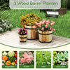 Lucktree Outdoor Acacia Wood Raised Garden Bed for Flower Vegetable Fruit