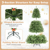 10/7.5/6.5/6/9/4.5/4 FT Artificial Christmas Tree w/ Easy-Setup Hinges, Unlit