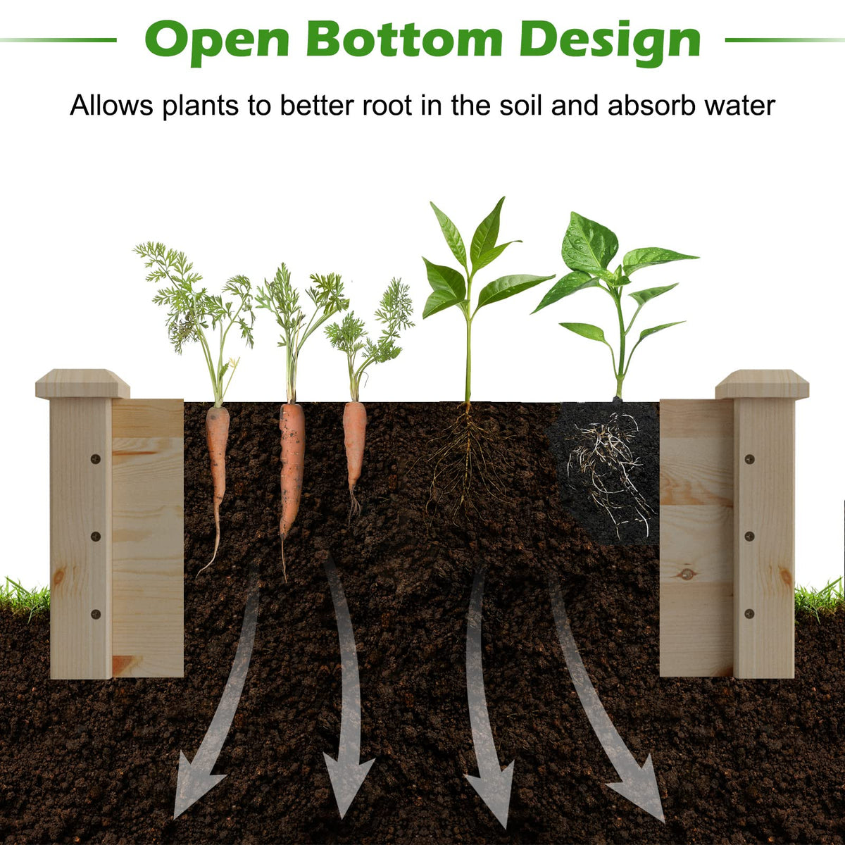 Lucktree Wooden Raised Garden Bed