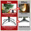 Lucktree 9ft Pre-Lit Artificial Christmas Tree, Hinged Xmas Tree with 1416 PVC & Pine Needles
