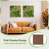 Lucktree 2 Pack Hanging Artificial Plants Panels, 20" x 20" Square Framed 3D Greenery Wall Art Decor