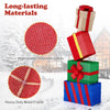Lucktree Christmas Lighted Gift Boxes Set of 4 | Light Up Present Boxes with Colorful Bows