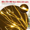 Lucktree 4/5/6 FT Pre-Lit Artificial Christmas Trees with 216 Warm White LEDs ( Set of 3 )