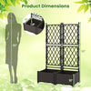 Lucktree Raised Garden Bed with Lattice Trellis Self-Watering Planter Box（32"LX16"WX50"H）