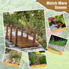 Lucktree 5 ft Garden Bridge - Stained Wood Arc Footbridge Walkway