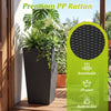 Lucktree 3-Piece Wicker Planters Tapered PP Rattan Plant Boxes with Plastic Flower Pots