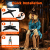 5.2 FT Animated Halloween Sitting Scary Scarecrow Decoration