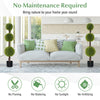 Lucktree 4ft Artificial Boxwood Topiary Ball Tree, Faux Potted Plants Cypress Tree with Weighted Pot