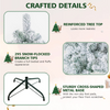Lucktree 4.5 FT Pre-Lit Snow Flocked Christmas Tree, Artificial Hinged Xmas Tree W/ 150 LED Lights - LucktreeUS