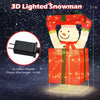 Lucktree Lighted Snowman in Gift Box Christmas Decoration
