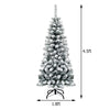 Lucktree 4.5ft / 6ft / 7.5ft Artificial Snow Flocked Christmas Tree - LucktreeUS