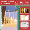Lucktree Set of 3 Lighted Christmas Cone Trees