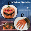 Lucktree 6 Ft Hanging Halloween Decoration, Ghost Pumpkin Man with Red LED Eyes & Posable Arms