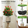 Lucktree 31 Inches Artificial Camellia Tree Set 2 Pack Fake Flower Trees