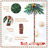Lucktree 6 FT Pre-Lit Artificial Christmas Tree, Lighted Xmas Palm Tree W/ 210 Multi-Color LED Lights - LucktreeUS