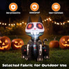 Lucktree 4 FT Day of the Dead Inflatable Skull Black Cat with LED Lights