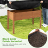 49" L x 23 W x 30 H Elevated Wood Planter Box with Protective Liner and Drain Hole