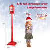 Lucktree 61 Inch Christmas Street Lamp, Festive Musical Lamp Post w/Detachable Snow Globe Lantern