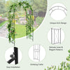 Lucktree Garden Arbors Trellises, 7.2FT Metal Garden Arch for Climbing Plants Roses
