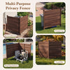 Lucktree Wooden Privacy Fence with Stakes 47" W x 45.5" H