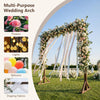 Lucktree 87" Wood Wedding Arbor Backdrop Stand with Ground Stakes