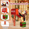 Lucktree Christmas Lighted Mailbox & Penguin