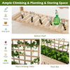 Lucktree Wood Planter with Trellis, Standing Raised Garden Bed