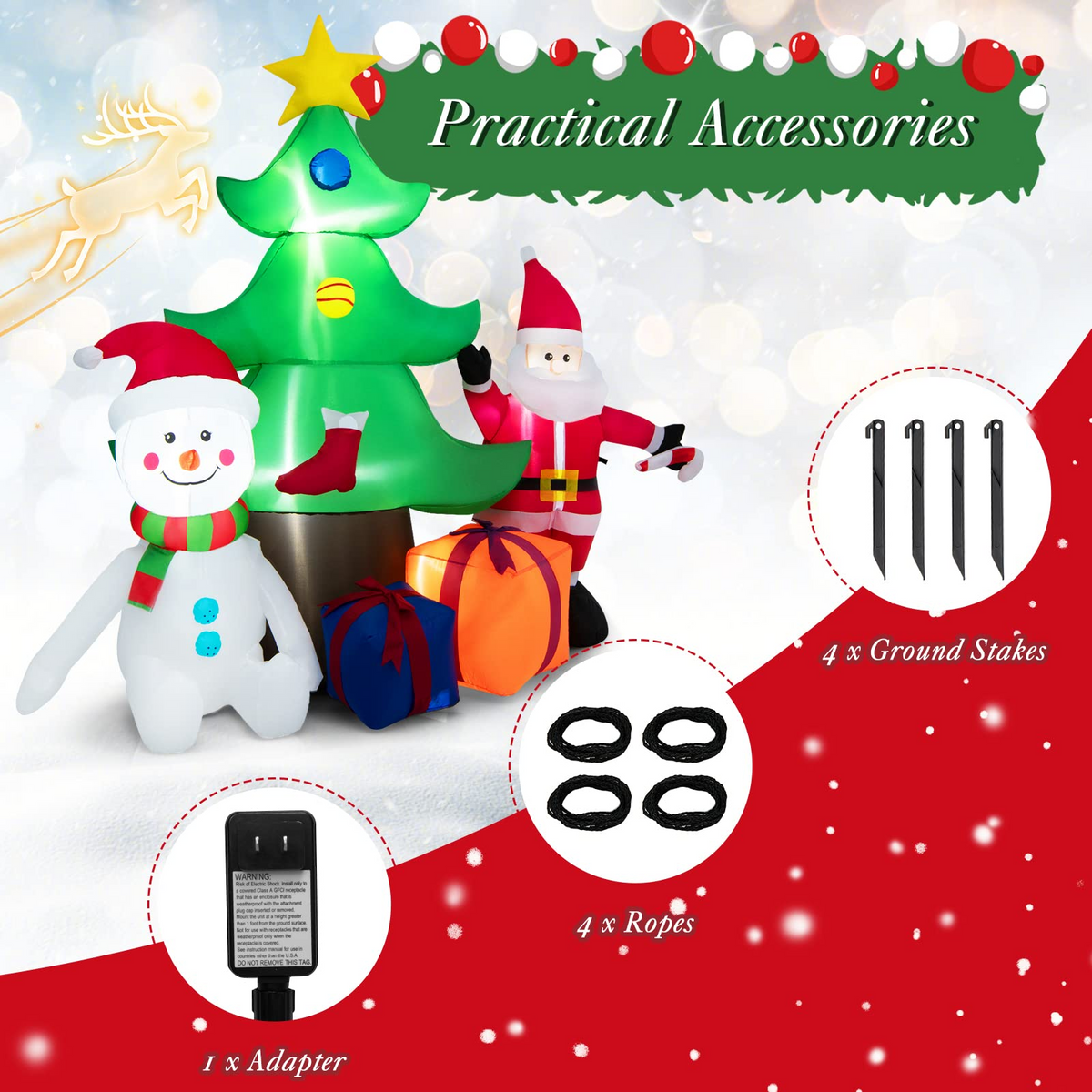 Lucktree 6.5FT Inflatable Christmas Decoration