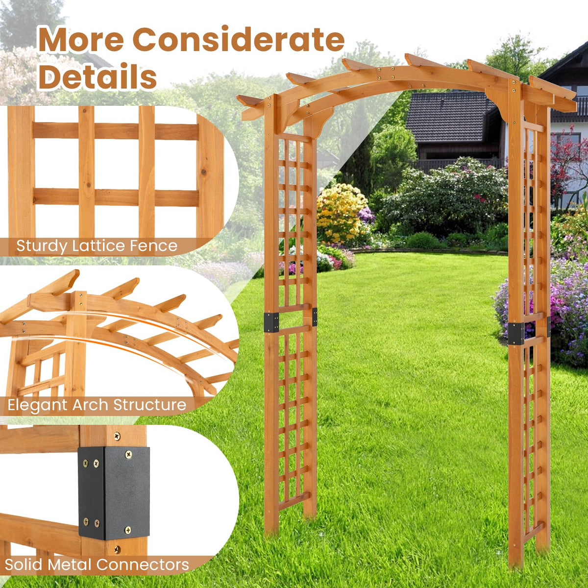 Lucktree Wooden Wedding Arch for Ceremony Party