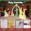 Lucktree 7 Pieces Large Christmas Lighted Nativity Scene Set