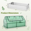 Lucktree 3-in-1 Metal Raised Garden Bed with Greenhouse Cover