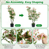 Lucktree 36" Artificial Impatiens Blossom Tree w/Mini Fruits & Faux Grass