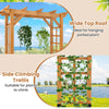 Lucktree 7FT Wood Garden Arbor Trellis for Ceremony Party
