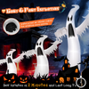Lucktree 12 FT Halloween Inflatable Ghost, Quick Blow up Halloween Decoration, Giant Inflatable Specter with Bright LED Lights