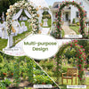 Lucktree 86'' Heavy Duty Steel Pergola Arch with Ground Stakes for Climbing Plants