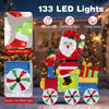 Lucktree Lighted Santa on Train Christmas Decoration with LED Lights