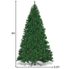 Lucktree 9ft Artificial Pre-lit Christmas Tree Premium Spruce Hinged Tree with 700 LED Lights and Solid Metal Stand - LucktreeUS