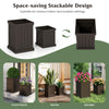 Lucktree 19" Large & 13” Small Flower Pots with Drainage Holes & Nesting Design