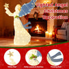 Lucktree 5 Ft Lighted Christmas Angel with Star Halo Spreading Wings