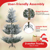 Lucktree 6FT / 7FT / 8FT Pre-Lit Snow Flocked Christmas Tree | Holiday Home Office Decoration