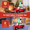 Lucktree Christmas 8 FT Inflatable Santa Claus Driving a Car with LED Lights & Air Blower