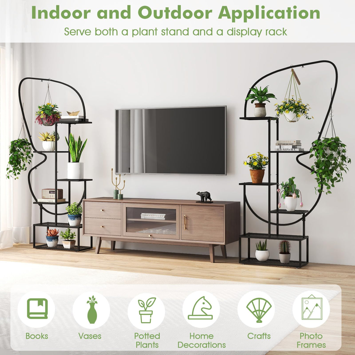 Lucktree 2 Pack 6-Tier Butterfly-Shaped Plant Stand Indoor