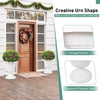 Lucktree 18" Tall Urn Plastic Flower Pots with Pedestal Base & Pre-Marked Drain Hole