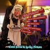 Lucktree 5.2FT Halloween Animated Standing Greeter Old Lady with Candy Dish