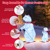 Lucktree 2-Piece Lighted Polar Bear Christmas Decorations