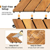 Lucktree 30 PCS Interlocking Patio Flooring Tiles with Drainage Base